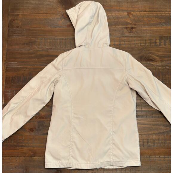 Eddie Bauer Jacket Adult Women's XS Beige Nylon Hooded Full Zip Rain Coat - Picture 7 of 9